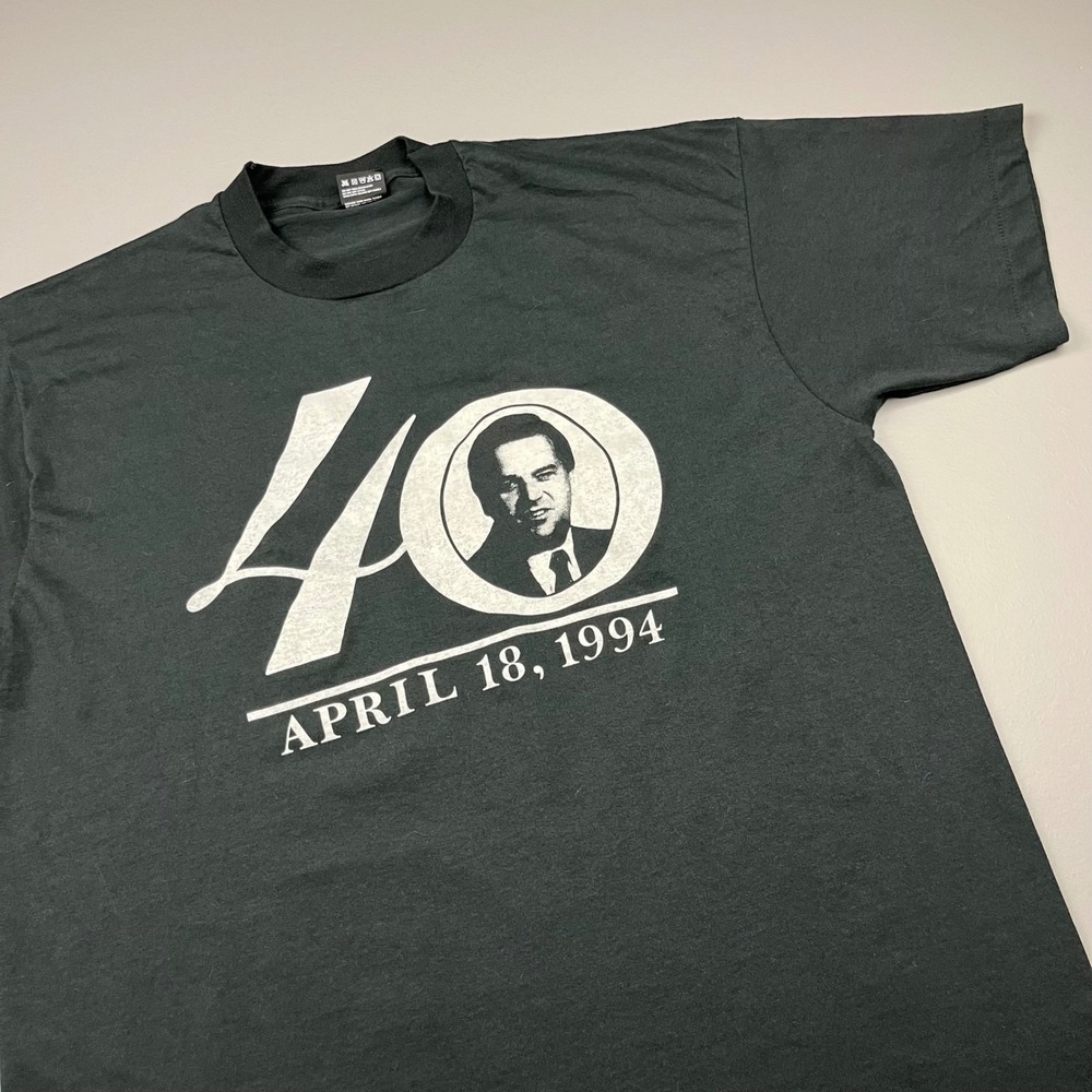 Fruit of the Loom T-Shirt Men XL Black Vintage 1994 40th Birthday Graphic Tee
